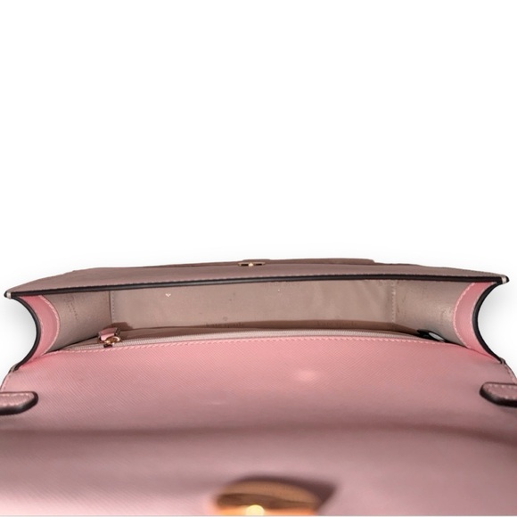 Kate Spade Madison Saffiano Leather Flap Bag 2-way crossbody conch pink EUC - Picture 10 of 15